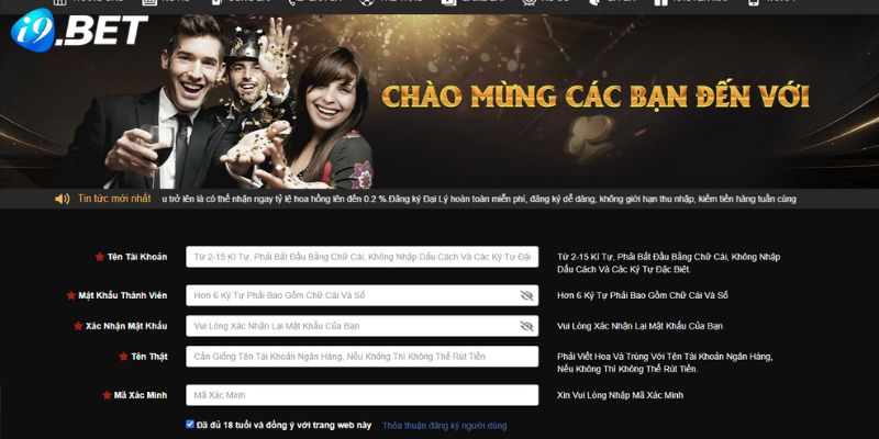 Thao tác tạo tài khoản i9bet trên website đơn giản và nhanh chóng Thao tác tạo tài khoản i9bet trên website đơn giản và nhanh chóng